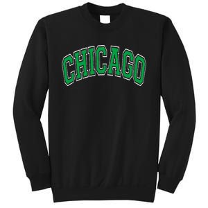 Chicago Arched Green Text Sweatshirt