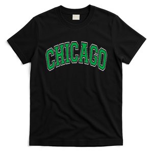 Chicago Arched Green Text T-Shirt