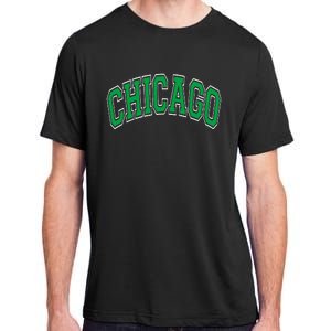 Chicago Arched Green Text Adult ChromaSoft Performance T-Shirt