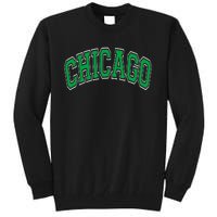 Chicago Arched Green Text Tall Sweatshirt