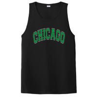 Chicago Arched Green Text PosiCharge Competitor Tank