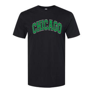 Chicago Arched Green Text Softstyle® CVC T-Shirt