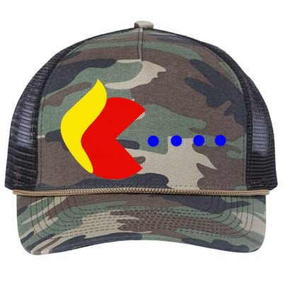 Classic Arcade Game Funny Trump Eats Blue Dots 2024 Retro Rope Trucker Hat Cap