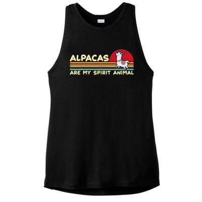 Cute alpaca groups design, alpacas are my spirit animal Ladies PosiCharge Tri-Blend Wicking Tank