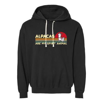 Cute alpaca groups design, alpacas are my spirit animal Garment-Dyed Fleece Hoodie