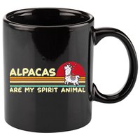 Cute alpaca groups design, alpacas are my spirit animal 11oz C Handle Ceramic Mug