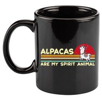 Cute alpaca groups design, alpacas are my spirit animal 11oz C Handle Ceramic Mug