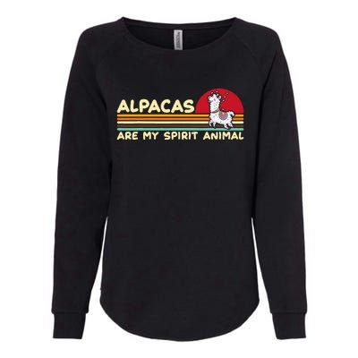 Cute alpaca groups design, alpacas are my spirit animal Womens California Wash Sweatshirt