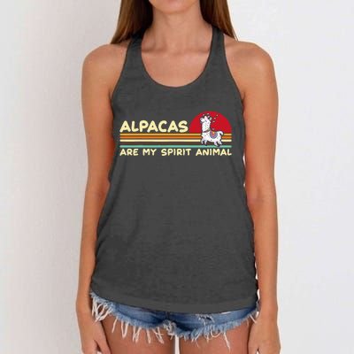 Cute alpaca groups design, alpacas are my spirit animal Women's Knotted Racerback Tank