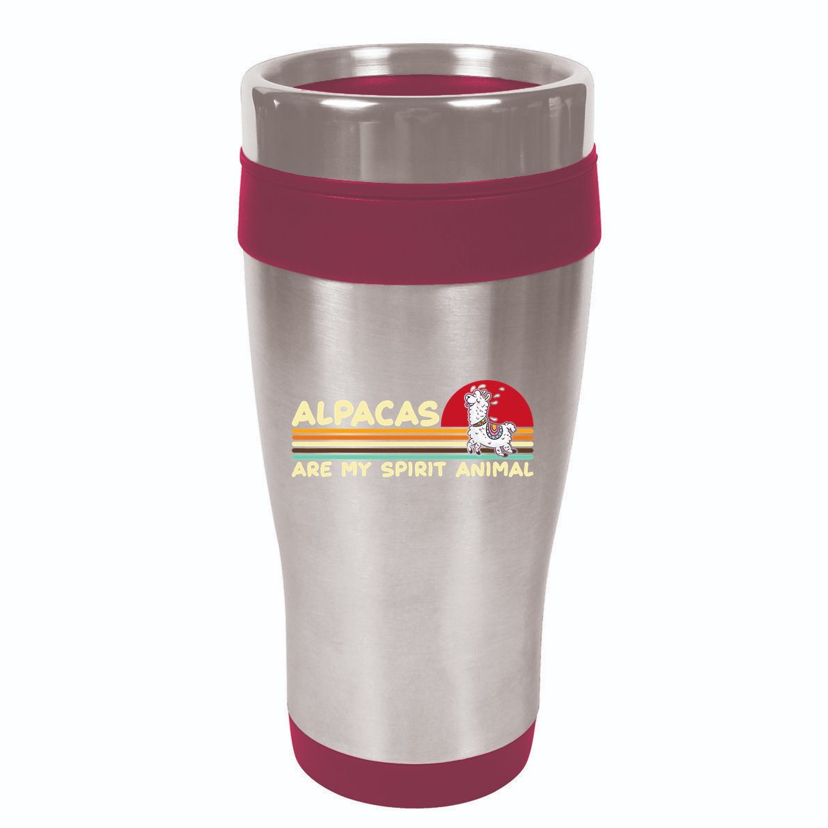 Cute alpaca groups design, alpacas are my spirit animal 16oz Travel Tumbler
