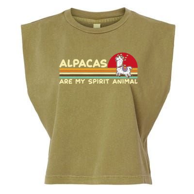 Cute alpaca groups design, alpacas are my spirit animal Garment-Dyed Women's Muscle Tee