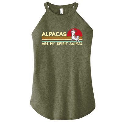 Cute alpaca groups design, alpacas are my spirit animal Women's Perfect Tri Rocker Tank