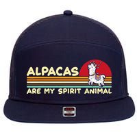 Cute alpaca groups design, alpacas are my spirit animal 7 Panel Mesh Trucker Snapback Hat