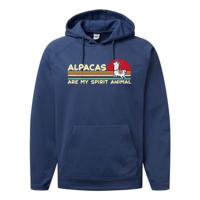 Cute alpaca groups design, alpacas are my spirit animal Performance Fleece Hoodie