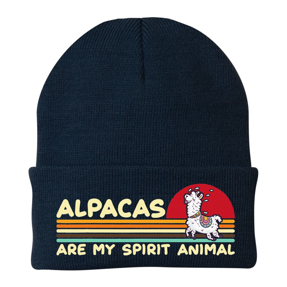 Cute alpaca groups design, alpacas are my spirit animal Beanie