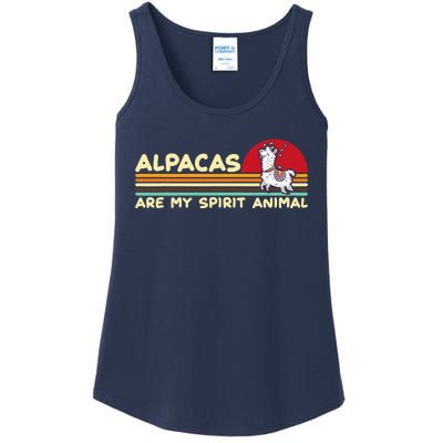 Cute alpaca groups design, alpacas are my spirit animal Ladies Essential Tank