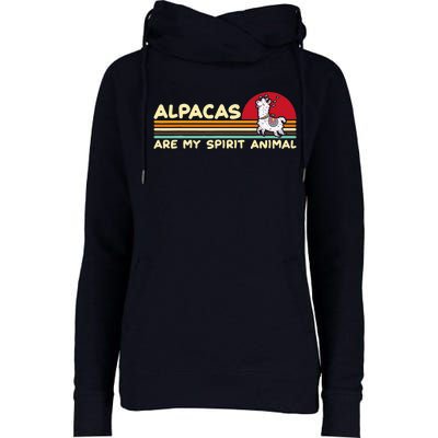 Cute alpaca groups design, alpacas are my spirit animal Womens Funnel Neck Pullover Hood