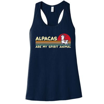 Cute alpaca groups design, alpacas are my spirit animal Women's Racerback Tank