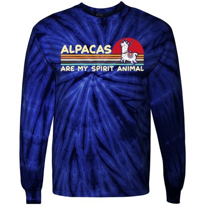 Cute alpaca groups design, alpacas are my spirit animal Tie-Dye Long Sleeve Shirt