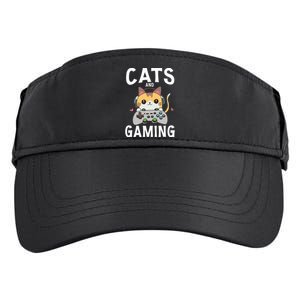 Cats And Gaming Funny Cat Lover Gaming Gift Gamer Adult Drive Performance Visor