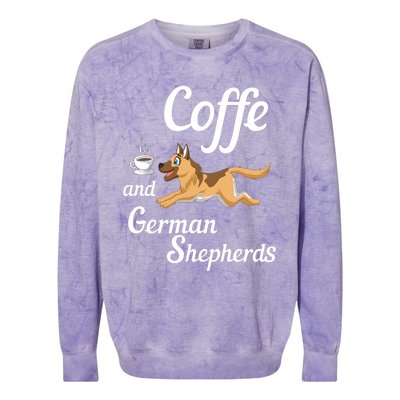 Coffee And German Shepherds Colorblast Crewneck Sweatshirt