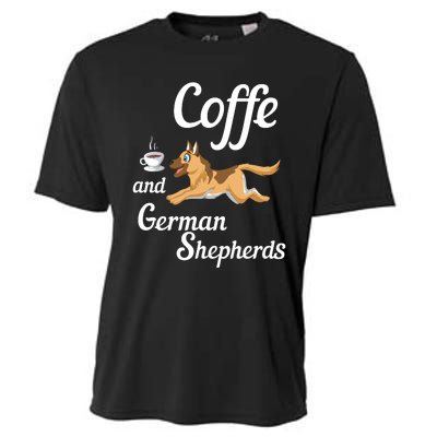 Coffee And German Shepherds Cooling Performance Crew T-Shirt