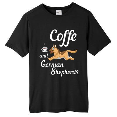 Coffee And German Shepherds Tall Fusion ChromaSoft Performance T-Shirt