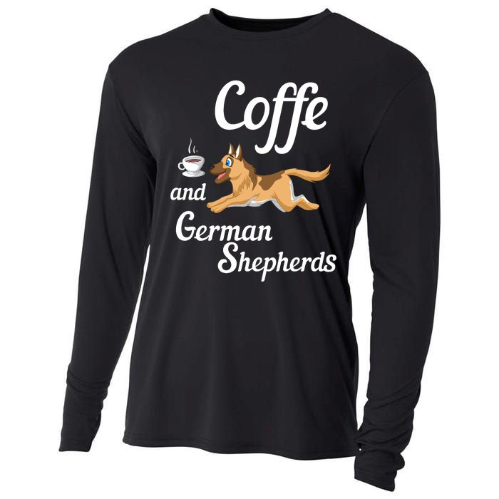 Coffee And German Shepherds Cooling Performance Long Sleeve Crew