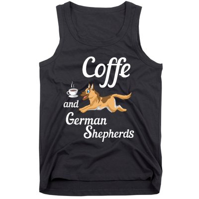 Coffee And German Shepherds Tank Top