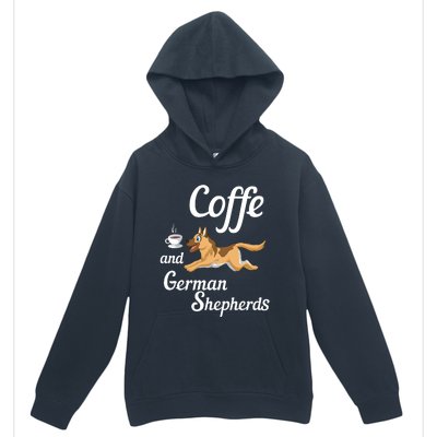 Coffee And German Shepherds Urban Pullover Hoodie