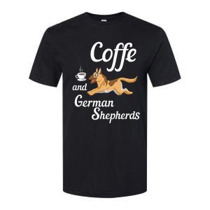 Coffee And German Shepherds Softstyle CVC T-Shirt