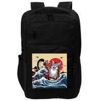 Catzilla Attacking Golden Gate Bridge Funny Cat Design  Impact Tech Backpack
