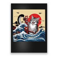 Catzilla Attacking Golden Gate Bridge Funny Cat Design  Poster