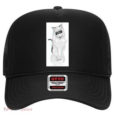Cute Anime Girl Waifu Material High Crown Mesh Back Trucker Hat