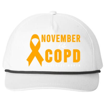 Copd Awareness Gift Meaningful Gift November Is Copd Awareness Month Gift Snapback Five-Panel Rope Hat