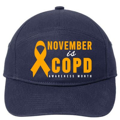 Copd Awareness Gift Meaningful Gift November Is Copd Awareness Month Gift 7-Panel Snapback Hat