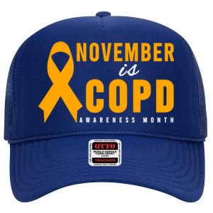 Copd Awareness Gift Meaningful Gift November Is Copd Awareness Month Gift High Crown Mesh Back Trucker Hat