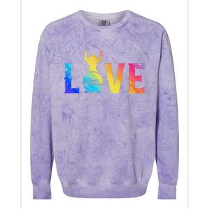 Cardio And Gym Colored Love Cardio Drumming Colorblast Crewneck Sweatshirt