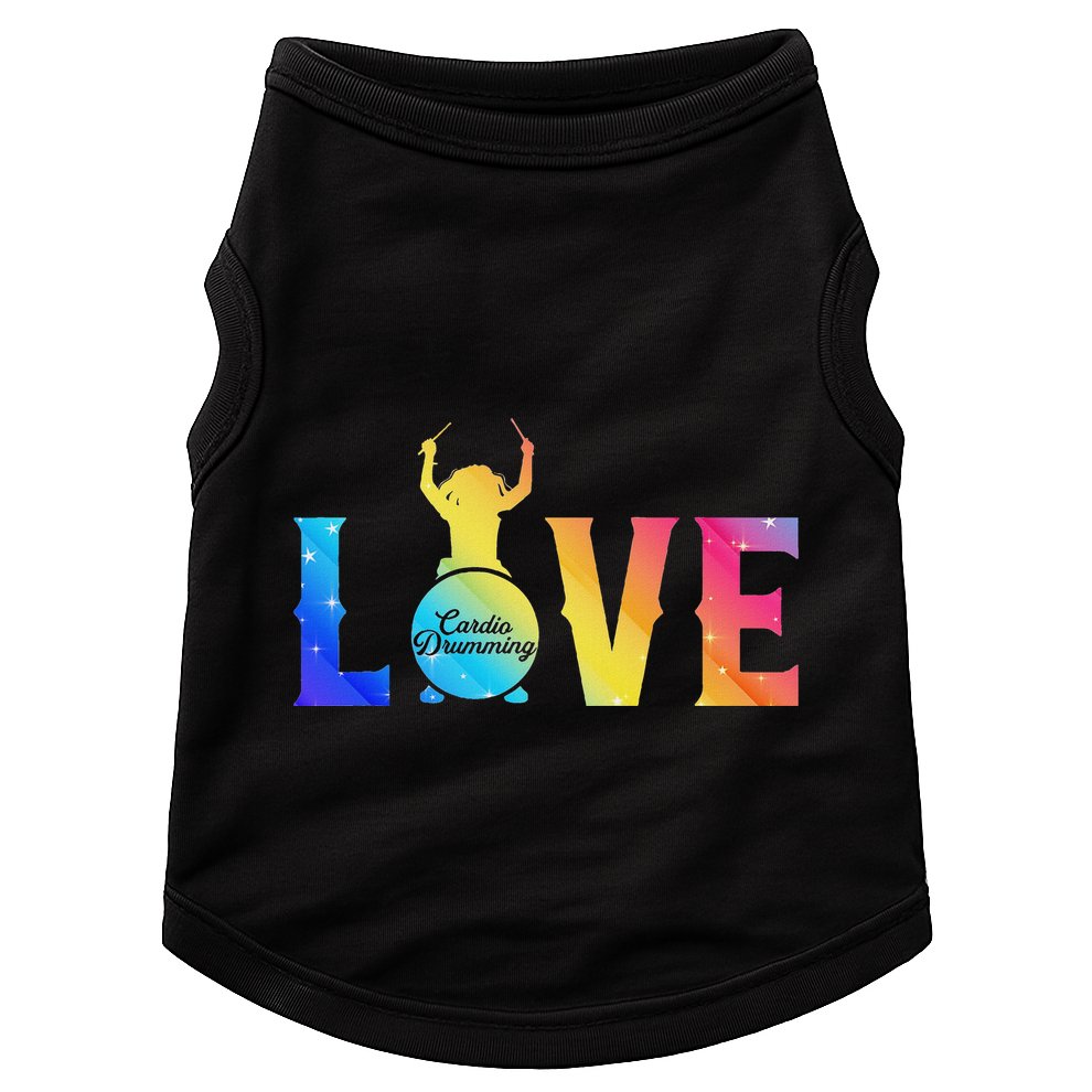 Cardio And Gym Colored Love Cardio Drumming Doggie Tank
