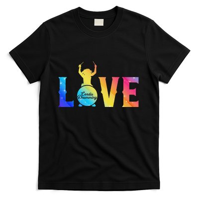 Cardio And Gym Colored Love Cardio Drumming T-Shirt