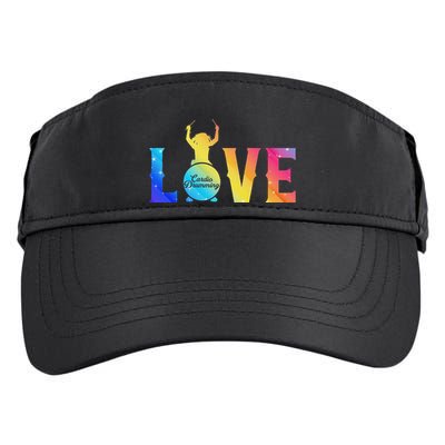 Cardio And Gym Colored Love Cardio Drumming Adult Drive Performance Visor