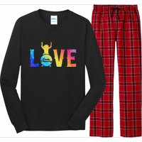 Cardio And Gym Colored Love Cardio Drumming Long Sleeve Pajama Set