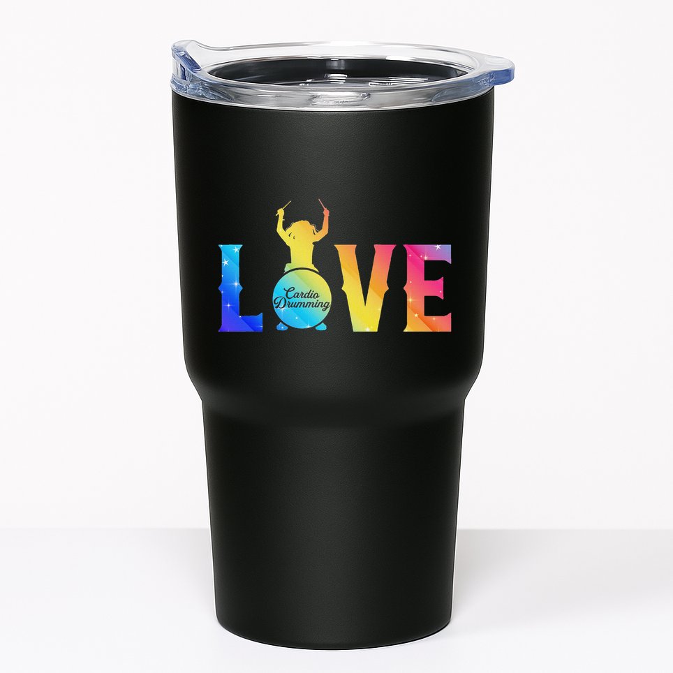 Cardio And Gym Colored Love Cardio Drumming Tumbler