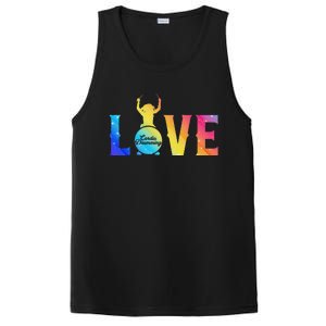 Cardio And Gym Colored Love Cardio Drumming PosiCharge Competitor Tank