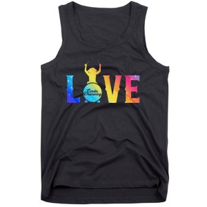 Cardio And Gym Colored Love Cardio Drumming Tank Top