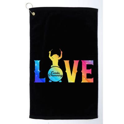 Cardio And Gym Colored Love Cardio Drumming Golf Towel