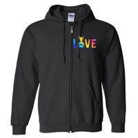 Cardio And Gym Colored Love Cardio Drumming Full Zip Hoodie