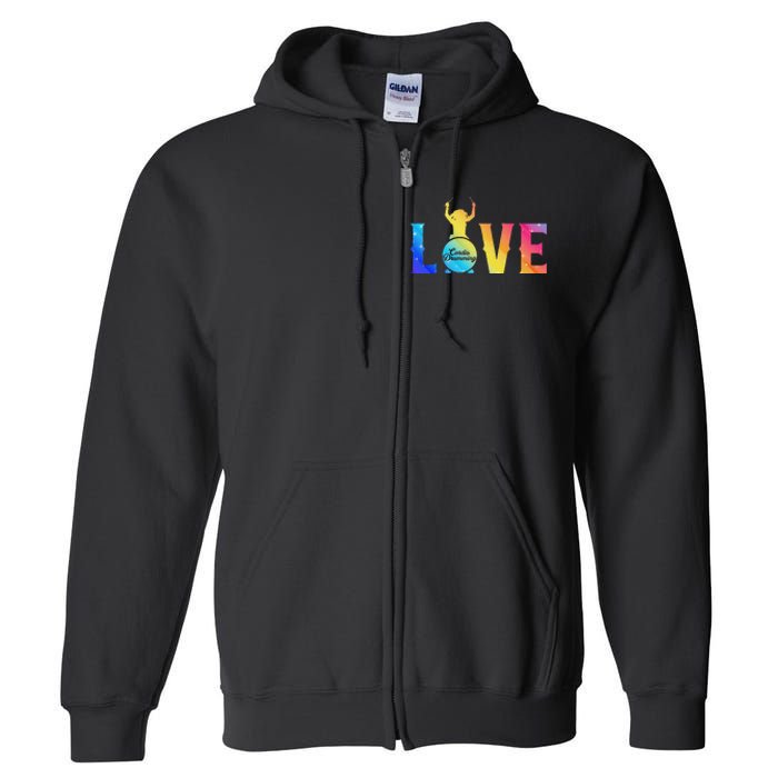 Cardio And Gym Colored Love Cardio Drumming Full Zip Hoodie