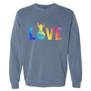 Cardio And Gym Colored Love Cardio Drumming Garment-Dyed Sweatshirt