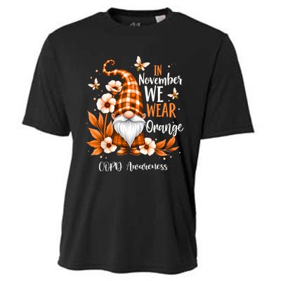 Copd Awareness Gnome In We Wear Orange Women Support Cooling Performance Crew T-Shirt